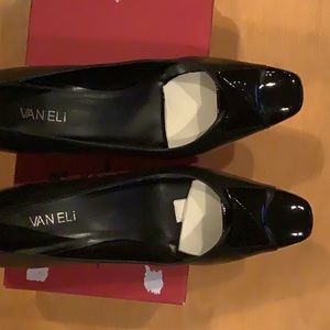 Vaneli small heel. 9.5 medium.  Emma black Nappa/patent. Like new.